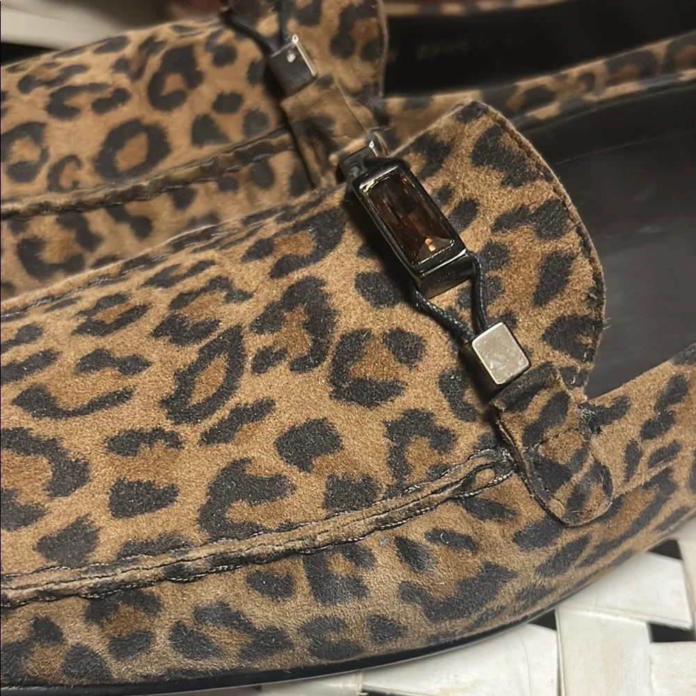 Stuart Weitzman Carrini Leopard Print Woman’s Loafers - Picture 7 of 11